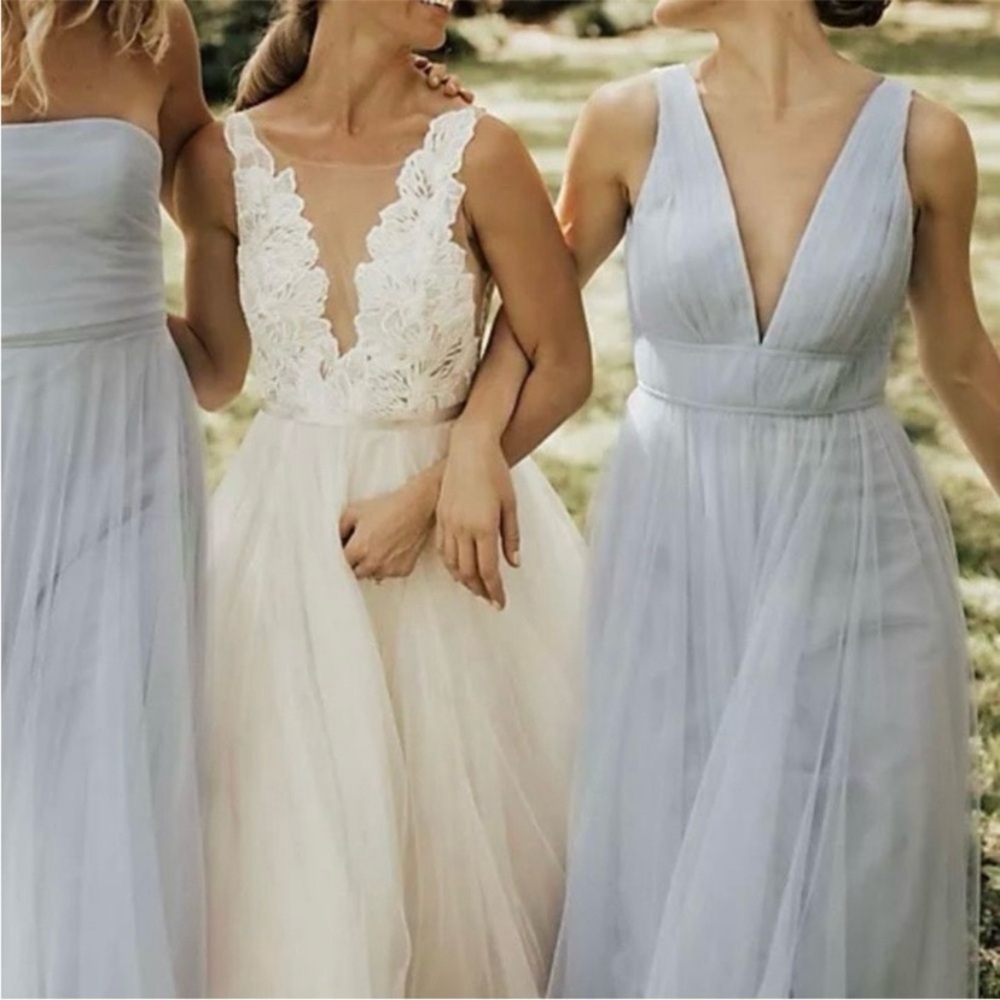 JENNY YOO Ali Tulle Bridesmaid Dress Vintage Lilac size 10 - Picture 9 of 12